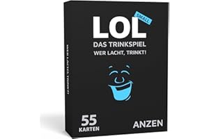 ANZEN LOL Trinkspiel - Wer lacht, trinkt! - Small | Kartenspiel für Erwachsene | Silvester Partyspiel-e | LOL Spiel | witzige Wichtel-Geschenke Männer + Frauen | Geburtstagsgeschenk Saufspiel Mitbringsel