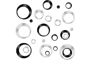 YOLEV 24 Pièces Stickers Miroir a Coller Acrylique Rond Stickers Muraux Amovible Autocollant Miroir Adhésif Mural Autocollant Stickers Muraux pour Salon Chambre Décor À La Maison Stickers Salle de Bain