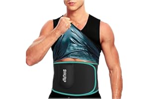 SYXUPAP Fajas Reductoras Abdomen Sauna Adelgazante Efecto - Faja Reductora Hombre Mujer para Sudar - Faja Lumbar y Abdominal，Fajas Reductoras Abdomen Adjustable para Deporte Fitness Postparto