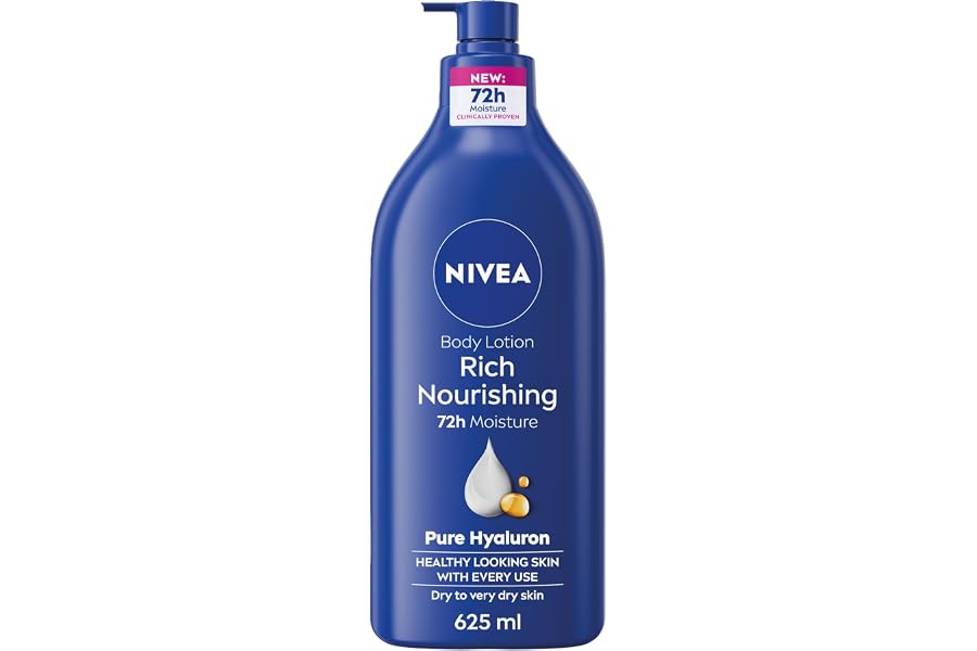 NIVEA Rich Nourishing Body Lotion with Deep Moisture Serum, 625ml