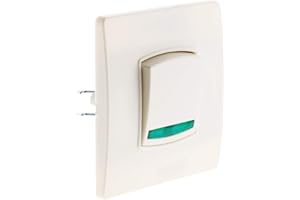 ZENITECH Bouton poussoir voyant borne-auto vis + griffes Blanc - Diwone