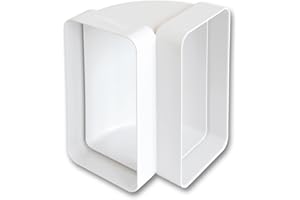 La Ventilazione CCV126B Curva Verticale in ABS per Tubo Rettangolare, 120x60 mm