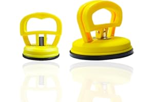 HALF FOREST 2 Pc Ventosa Para Coche Abolladuras Ventosa Coche Abolladuras Saca Abolladuras Coche Quita Abolladuras Coche Para ReparacióN De Abolladuras De AutomóViles, Vidrio, Pantalla, Azulejo, Espejo (Amarillo)