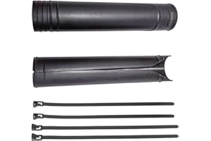 SINKEES Motorcycle Upper Fork Guards Hard Plastic Wraps Protective Cover for Fork with Diameter from 50mm-60mm Universal Accessories (Black)