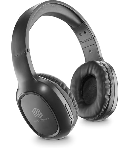 Greensen Cuffie Wireless On-ear BT 5.2 Pieghevoli – Microfono Integrato, Batteria 800mAh, 18h Di Durata, Luci LED Gradienti, Suono HD 40mm, Range 10m, Colore Nero