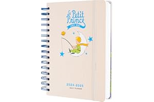 Grupo Erik The Little Prince Diary 2024-2025 | Back To School 12 Months Academic Diary A5 Day To Page | August 2024 - July 2025 | Mid Year Diary 2024-2025 With Stickers | Cute Planner