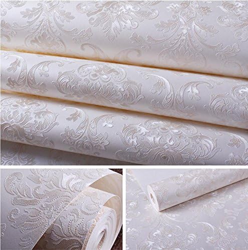 Wapea Non Wovens European Style 3D Stereo Wallpaper Damascus Living Room Bedroom Tv Background Papel De Parede Light Flesh
