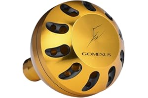 GOMEXUS Power Knob for Shimana Biomaster SW 4000-10000 Twin Power SW 5000-14000 Shimano B Spinning Reel Handle Knob Direct, Daiwa BG Penn Spinfisher Drill Fitment Metal 45mm