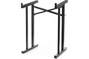 MUSIC STORE Mixer Stand XL, Robuster Universeller Mixerständer, 80cm Höhe, 80kg Belastbarkeit, Einstellbare Auflagenbreite, Schwarz
