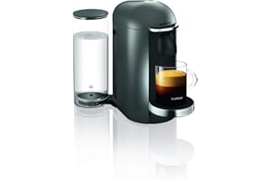 Nespresso Machine à Café Krups Vertuo Plus Titane Cafetière YY2778FD
