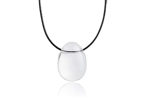 Raw & Noble Zawieszka z kamienia szlachetnego z prawdziwego kamienia naturalnego: kryształ górski | łańcuszek z kryształem z zawieszką w kształcie kropli, ze szlachetnym sznurkiem sztruksowym | kamień leczniczy/kamień szczęścia z wysokiej jakości minerałów