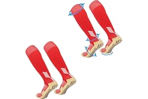 FIBOGOUP 2 Pairs of Grip Socks Football | Football socks for adults and kids | Universal size | Flexible breathable Sports Socks