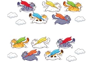 LCXECNW 10 Pezzi Adesivi per auto per gatti,Gatto graffiato adesivo in vinile per auto,Gatti Carino Graffio Copertura Divertente Paraurti Decalcomania,per auto,camion,finestre,frigoriferi,computer portatili