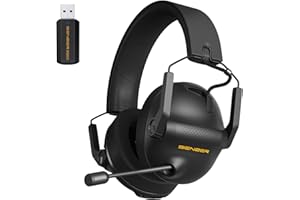 Senzer SG600 Cascos Gaming Inalámbricos para PC/Ps5/Ps4,Auriculares Gaming inalámbricos de 2,4GHz Wireless +Bluetooth 5.3 con Micrófono, Sonido Envolvente 7.1(No Se Aplica Xbox ﻿