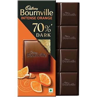 Cadbury Bournville Intense Orange 70% Dark Chocolate Bar, 75 g