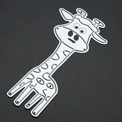 Amazingdeal365 Giraffe Metall Form Schablonen Schneiden DIY Dekor Sammelalbum Karten Buchzeichen Lesezeichen als Geschenk für Freunde Geburtstag Kinder,Kindergarten Hobby Schule Handarbeit Unterricht usw. Ein tolles Geschenk! - 6