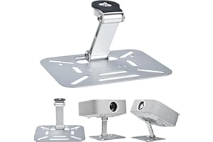 Eroshoo Projektorhalterung,Mini-Projektorhalterung,multifunktionale Projektor-Wandhalterung,360 ° drehbare Projektorhalterung mit 1/4-Zoll-Schraubenschnittstelle,Silber
