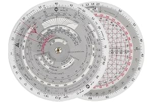 Eawfgtuw E6B-R - Calcolatrice per computer di volo e aeronautica, 10,2 cm, 15,2 cm, impermeabile, in plastica, per pianificazione dell'allenamento di volo, calcoli aeritmetici complessi di base