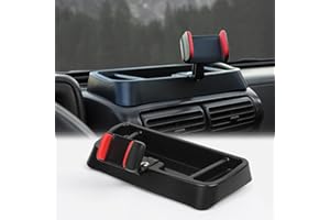 JeCar Für Jeep TJ Handyhalterung, Mittelkonsole, Armaturenbrett, Aufbewahrungsbox für Jeep Wrangler TJ 1997–2006