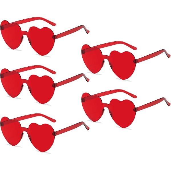 XIHIRCD 3 Paia Occhiali da Sole per Bambini a Forma di Cuore, Occhiali da Sole per Bambini Carini con Decorazione Api Occhiali a Forma di Cuore per Bambina dai 3-10 Anni Festa