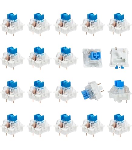 Ranked Gateron ks-9 G PRO Key Switch per tastiere da gioco meccaniche | Montato su piastra | Switches lubrificati (Gateron PRO Clear, 90 Pezzi