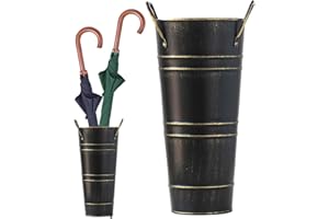 WEITING Metal Umbrella Stand Free Standing Umbrella Holder Barrel Umbrella Rack Storage Decorative Umbrella Holder Bin Multipurpose Walking Sticks Holder Umbrella Bucket For Hallway Entryway Home Hotel