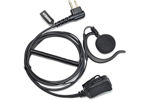 HYSHIKRA G Shape Walkie Talkie Earpiece with Microphone Compatible With Motorola CP040 DP1400 GP68 GP88 GP300 XT420 XT460 Two Way Radio (TYPE-2)