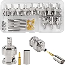 Nikang Krimpgereedschapset, 4 verwisselbare matrijzen, Crimp RF-connectoren BNC TNC SMA UHF PL259 N F ST SC etc, ergonomische tang