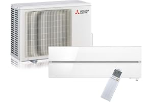 Mitsubishi Electric MSZ-LN25VGV-E1 Kit Climatizzatore Inverter Monosplit Pompa di Calore Composto Interna e unità Esterna Potenza 2,5 kW (9.000 BTU), 230 V, Pearl White