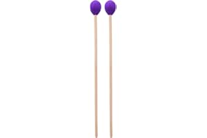 DEANSH Xylophone Mallets, 1 Pair Marimba Stick Mallets Beech Handle Xylophone Instrument Accessories Blended Yarn Provide You with a Unique Playing Experience(purple)