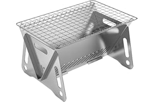 ZEKANXX Wood Burning Camping-Stove Folding With Pot Stand Portable Stainless Steel Grill Backpacking Stove For Hiking Picnics