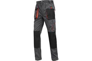 WORK IDEA Pantalon de Travail pour Homme avec Poches à Genoux Oxford en Toile résistante