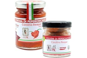 MR. PIC Kit Peperoncino Carolina Reaper: Crema di Peperoncino 90 gr e Polvere 15 gr
