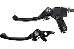 WOOSTAR 22mm 7/8" Handlebar Left Clutch Lever with Perch Brake Lever Replacement for 2021 FB Mondial SMX 125 2021 Hm 50 110cc 125cc XR80 XR100 CRF80 XR200 SSR 125cc Coolster Roketa Baja Dirt Pit Bike
