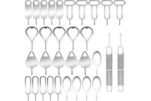 AYWFEY 32 Stück SIM-Karten-Entfernungswerkzeug zum Öffnen und Auswerfen von Stiften, Nadelöffner, kompatibel mit allen iPhone-, Apple-, iPad-, HTC-, Smartphones, Uhrenketten-Entfernern