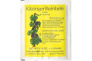 BORDEAUX LEVURE DE VIN Kitzinger - Levure sèche | Levure de Fermentation | Levure Nutritive | Levure Mead | Nutritif | Levure Rapid | Levure de bière | Produits oenologique