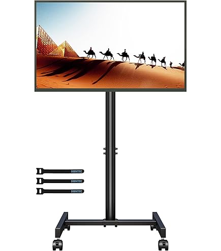 Tv standaard verrijdbaar in hoogte verstelbaar met draaihendel 37-70 inch - Te Koop TV Standaard
