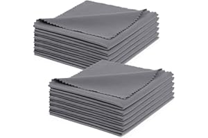 ACWOO Ściereczki z mikrofibry, wielokrotnego użytku, można je prać, do czyszczenia okularów, soczewek, ekranów, tabletów, 12 szt. (20 cm x 20 cm)