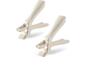 KWUDE 2-Pack Hot Plate Gripper Tongs for Safely Handling Hot Plates, Bowls, Pizza Pans, Air Fryers, and Microwave Oven Dishes