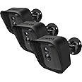 Frienda Blink XT Camera Wall Mount Bracket, Weather Proof 360 Degree Protective Adjustable Mount Bracket and Silicone Skin Cover for Blink XT Indoor/Outdoor Security Camera (3, Black)