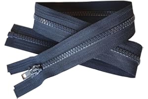 FILOUFACE Fermeture Eclair Coloris Bleu Marine 70 cm Séparable Ouvrable maille 5 mm largeur 3 cm blouson