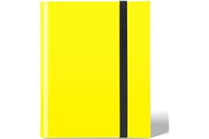 BINJCE Album na karty kolekcjonerskie, 24 strony, z 18 kieszonkami na każdej stronie (łącznie 432 kieszenie), na karty Vmax, EX, piłki nożnej, koszykówki, MTG (kolor żółty)