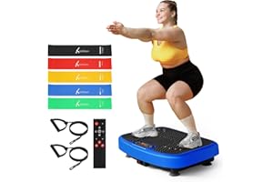 Vibration Plate Exercise Machine for Lymphatic Drainage Weight Loss,SoftGym Power Vibration Plate 300-400 Lbs Capacity Full Whole Body Workout Vibration Platform,Waver Vibration Plate for Home Fitness