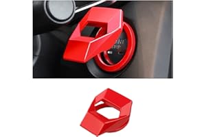 CGEAMDY Coperchio Del Pulsante Di Avviamento Dell'Auto, Coperchio per Pulsante Di Avvio Del Motore Dell'auto, Anti Graffio, Anello Del Pulsante Di Avvio, Per Auto (Rosso)