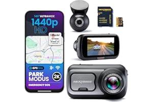 Nextbase® 422GW Dashcam Auto Vorne Hinten | Parkmodus 24/7 | 1440p 30fps Dash Cam | 2,5-Zoll-Bildschirm | Auto Kamera 140 Grad Betrachtungswinkel mit Nachtsicht | Inklusive 64GB MicroSD Karte