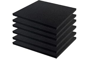 Geieold Lot de 6 plaques de polyuréthane, rembourrage pour valise, emballage, boîte à outils, découpable, 40 x 30 x 3 cm
