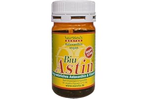 Astaxanthin - aus Hawaii - BiuAstin vegan - 50 Kaps. mit 12 mg natürlichem Astaxanthin - Das Original: Ivarsson's BiuAstin