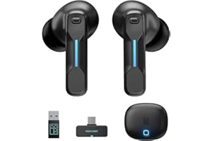 Middle Rabbit SW5 Gaming In-Ear Kopfhörer kabellos mit 2.4GHz USB Dongle & Bluetooth 5.4, 20ms Ultra Low Latency, KI-Mikrofon, Dual-Mode Headset, Kompatibel mit PC PS5 PS4 Switch VR Desktop Handy