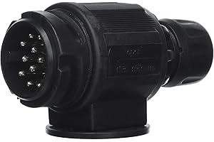 as – Schwabe Fiche Mâle 13 broches – Adaptateur Attelage 12V – Norme DIN 11446 avec Raccord à Vis – Accessoire Caravanes, Camping-Cars – IP44 – Made in Germany – Noir I 60464