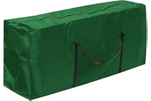 WANDGU Borsa portaoggetti da giardino, impermeabile, custodia protettiva per cuscino da giardino, 210D, Oxford, resistente agli strappi, con maniglia per il trasporto (122 x 39 x 55 cm)